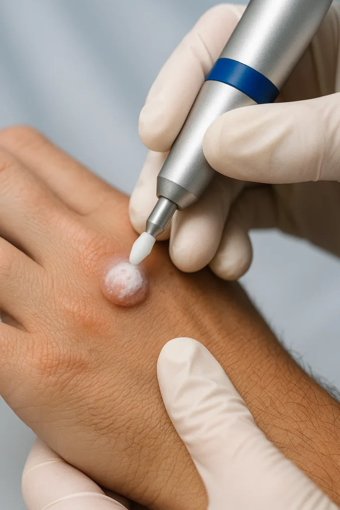 example of wart removal Hammersmith and Fulham using cryopen